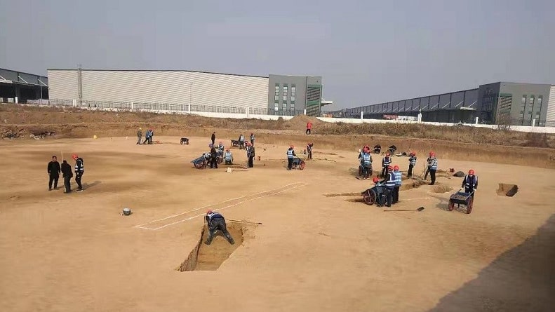 Xi'an Xianyang Uluslararası Havaalanı'ndaki arkeolojik site Fotoğraf: Shaanxi Academy of Archaeology