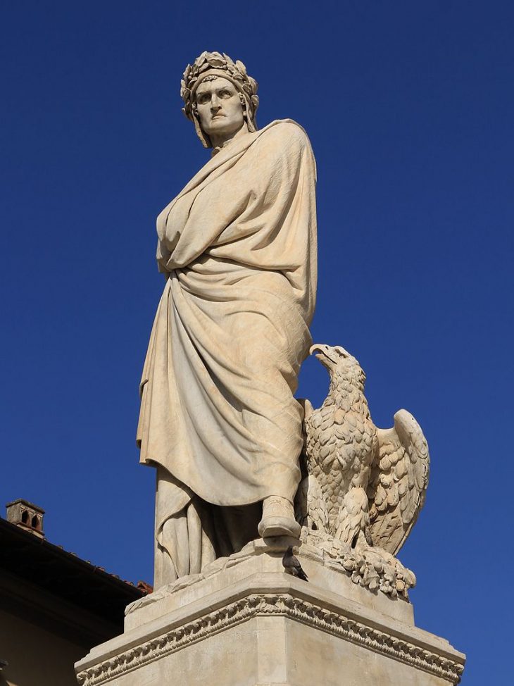 Statue-of-Dante-in-the-Piazza-Santa-Croce-in-Florence