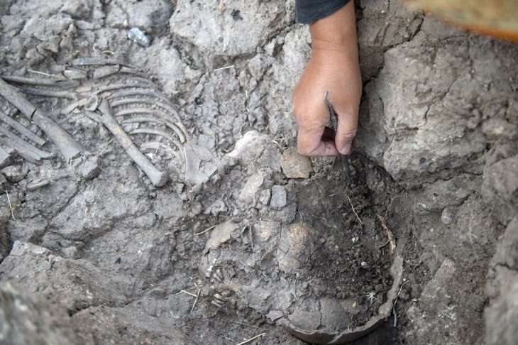 Tozkoparan Höyük kazılarında çocuk iskeleti ortaya çıkarıldı Fotoğraf AA