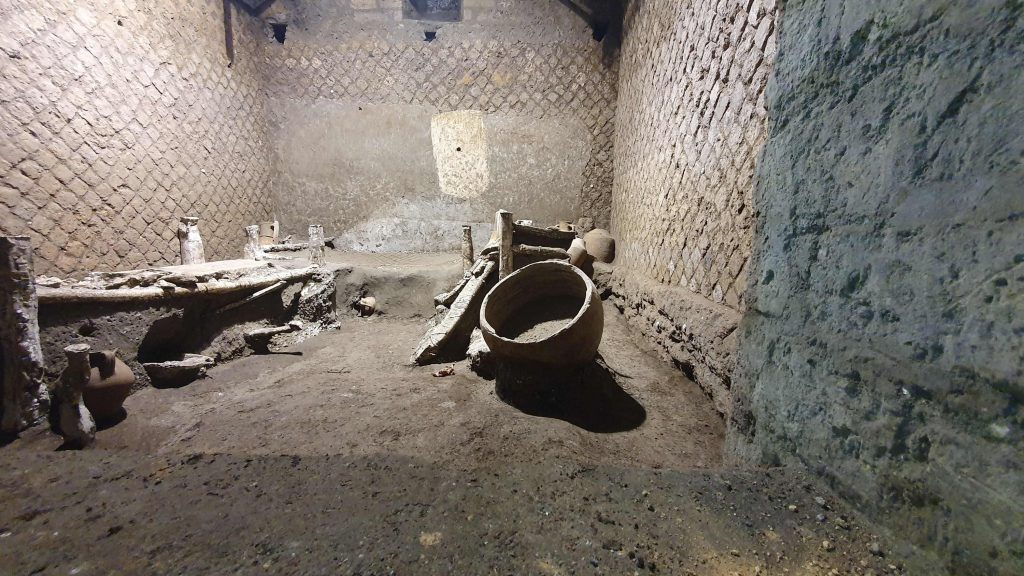 Pompeii'deki Villa Civita Giuliana'da son derece iyi korunmuş "Köle Odası" (Fotoğraf POMPEI ARKEOLOJİK PARKI)