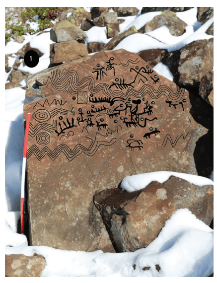 Artvin Arılı (Demirkapı) Yaylası Kaya Resimleri çizimi