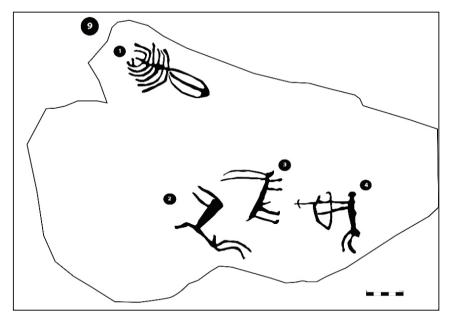 Artvin Arılı (Demirkapı) Yaylası Kaya Resimlerinde dev örümcek çizimi