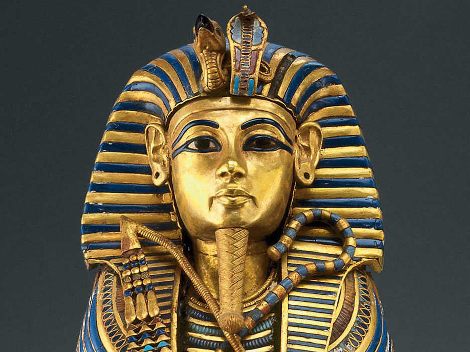 Tutankhamon'un altın cenaze maskesi.