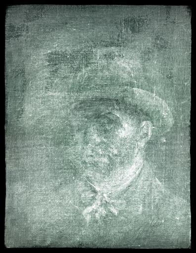 Vincent van Gogh'un kendi portresinin röntgen görüntüsü - İskoçya Ulusal Galerileri