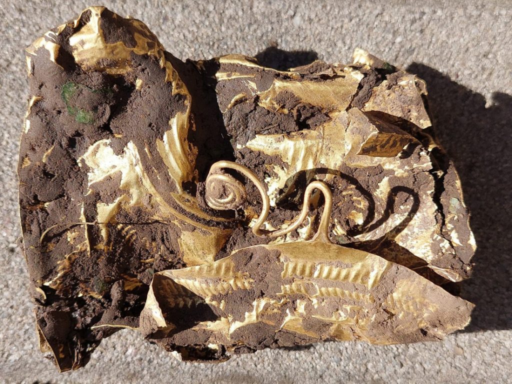 Çekya'da bir çiftçi tarlasında Tunç Çağı dönemi altın kemer buldu