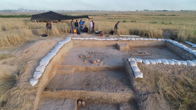 Eğimli Jant Kaselerinin bulunduğu Shakhi Kora kazı alanı
