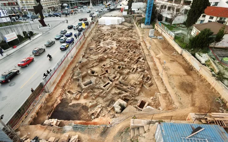 Selanik Metrosu altında gizlenmiş eski kalıntılar ortaya çıktı