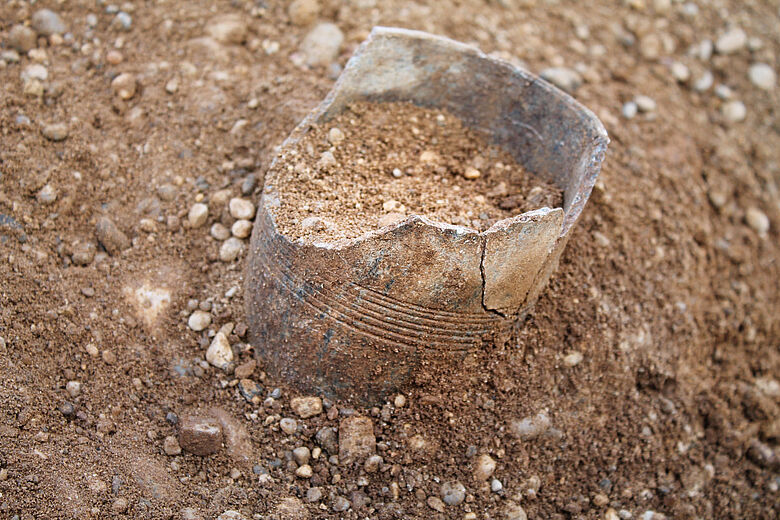 Geç Antik Çağ Lavez Çömleği, Lerchenauer Feld kazı alanı. Fotoğraf: 3Archaeologists