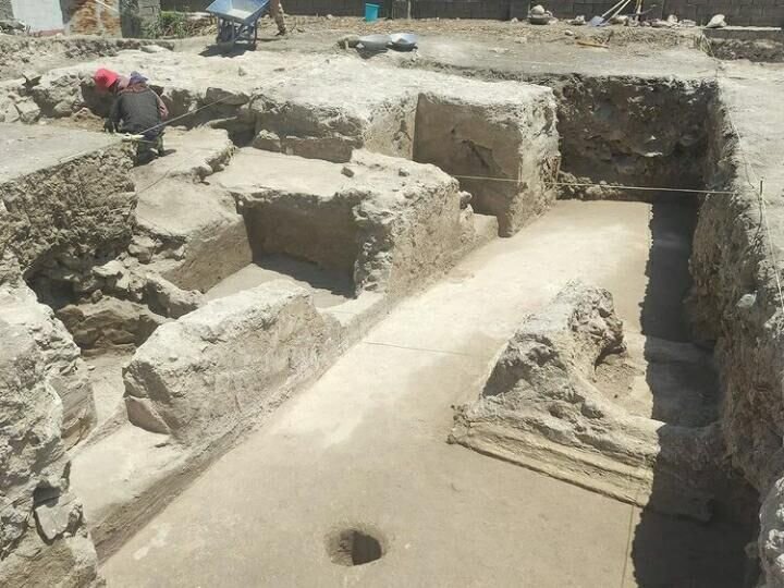 Sasani döneminden kalma olduğu tahmin edilen bir ateş tapınağını ortaya çıkarıldı