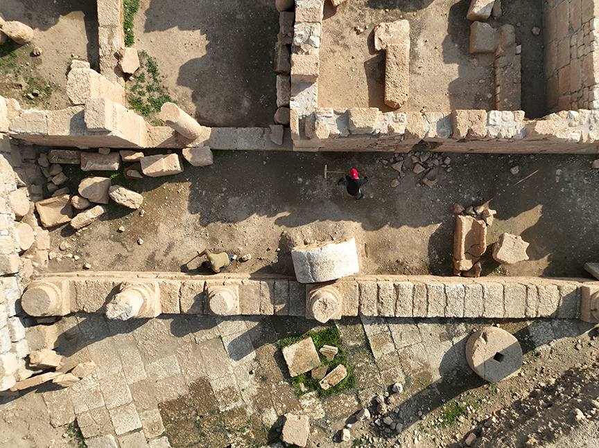 Dara Antik Kenti'nde keşfedilen agora gün yüzüne çıkarılıyor