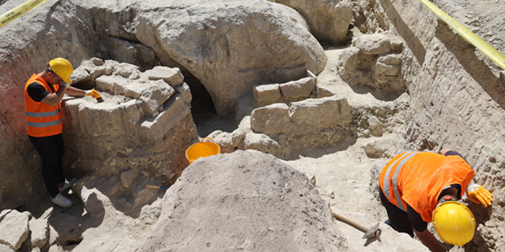 Göreme'de ilk defa farklı mezar tipine sahip nekropol alanı bulundu